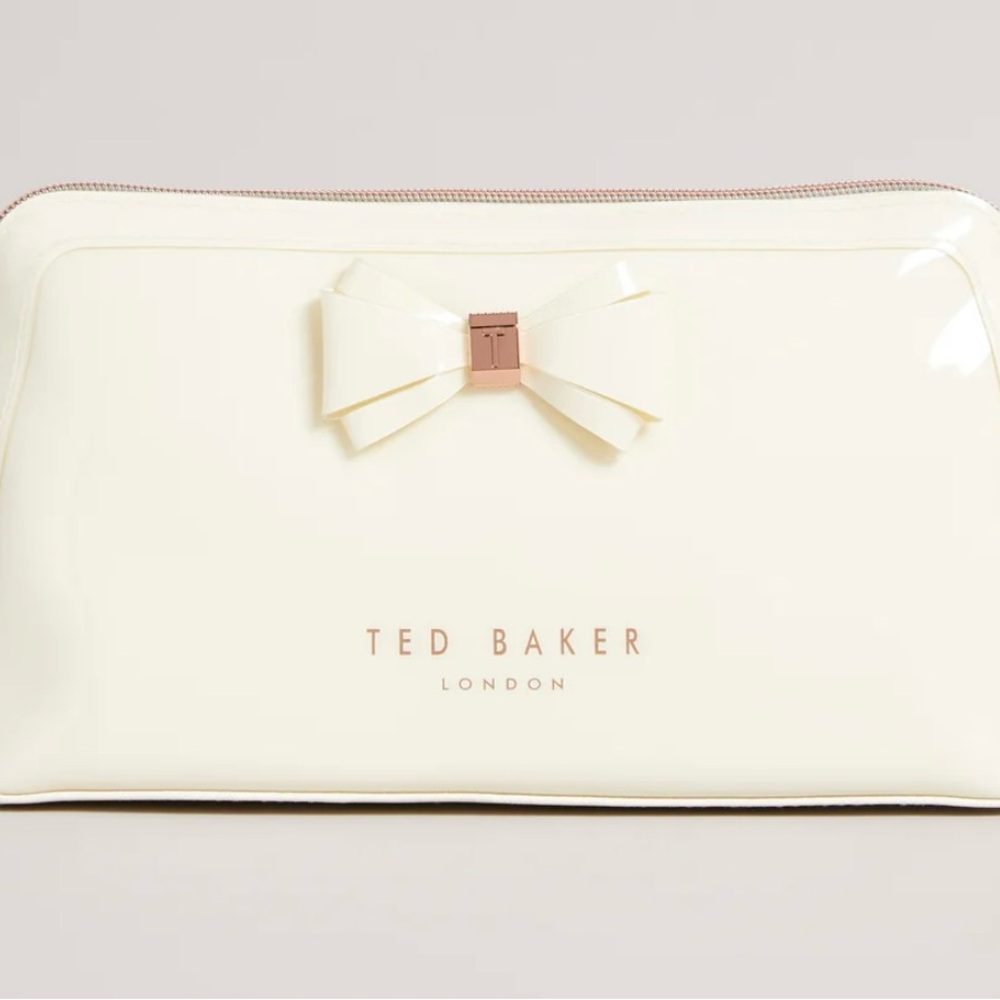 Ted Baker Large ivory Bow cosmetic Bag